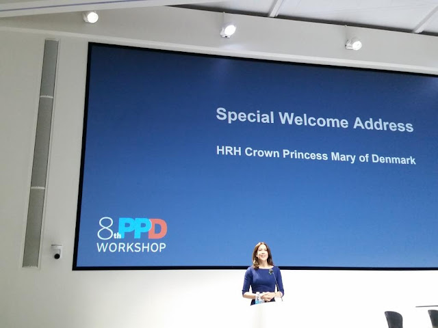 Crown Princess Mary of Denmark held a welcome speech at a conference in connection with the International Workshop on Public Private Dialogue 