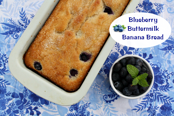 Blueberry Buttermilk Banana Bread