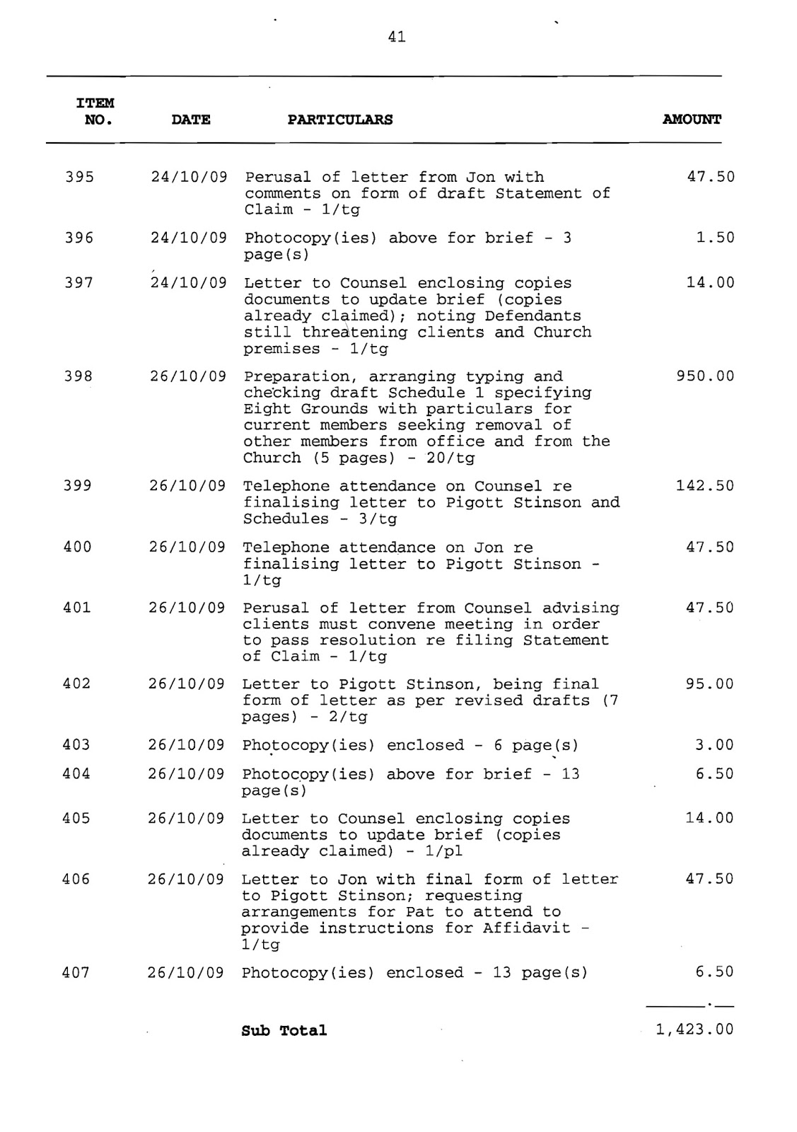 Filed Application for Assessment of Solicitor/Client Costs Filed Application for Assessment of Solicitor/Client Costs