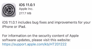 update ios 11.0.1