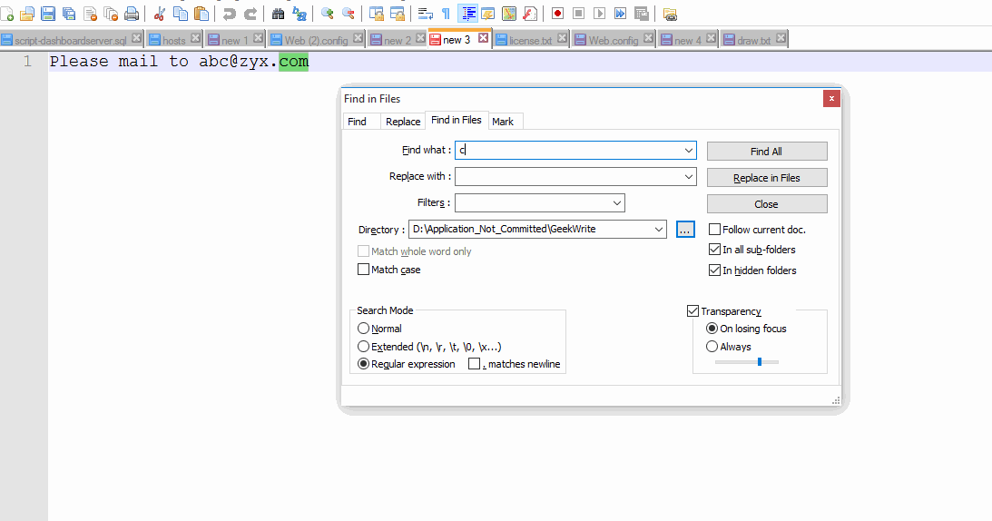 Text searching made easy with Notepad++ GeeksLogs