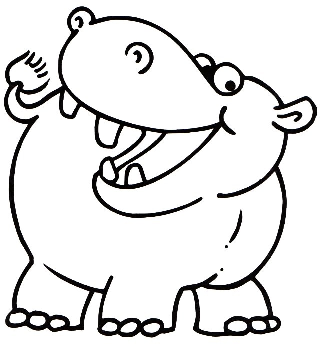 Desenhos para Colorir Hipopótamo