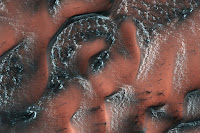 A World of Snowy Dunes on Mars