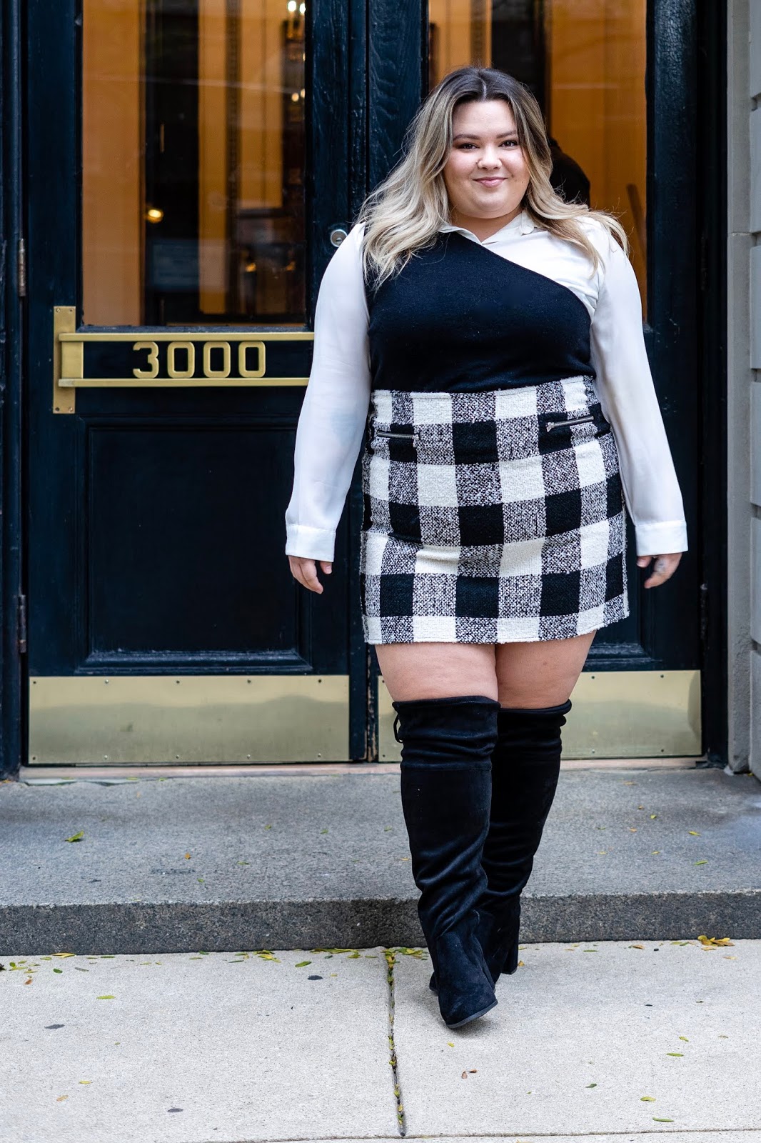 sælger Tilbud Korridor Plus Size Plaid Mini Skirt - Natalie in the City
