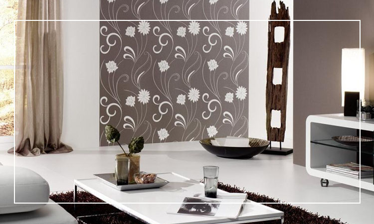 decoração com papel de parede