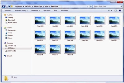 Cara mengaktifkan view Thumbnail File Gambar di Windows 7