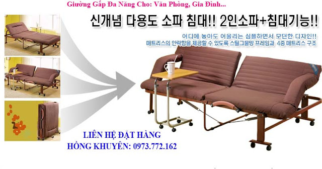 Tiết kiệm diện tích tối đa, không lo thiếu chỗ ngủ với GIƯỜNG GẤP SOFA HÀN QUỐC