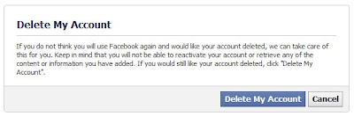 Facebook Account Deletion Page