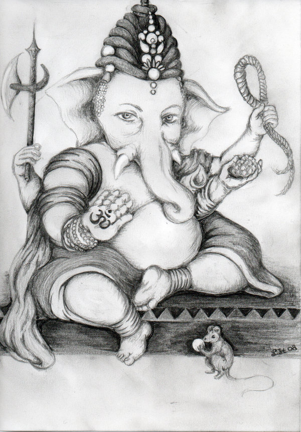 Bal Ganesh Beautiful Sketch HD phone wallpaper  Pxfuel