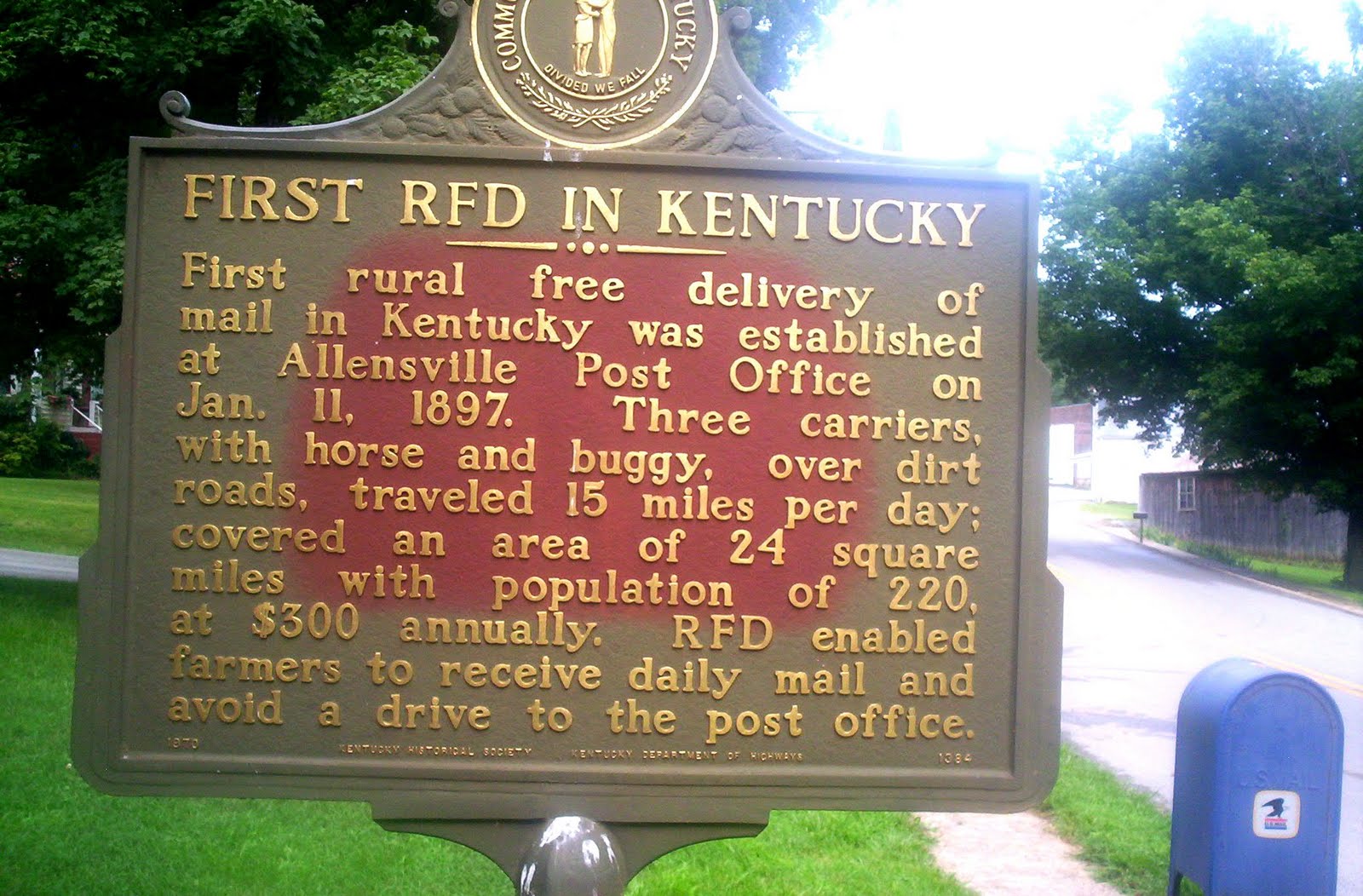TODDCOUNTYKENTUCKYHISTORICMARKERSAMERICA ALLENSVILLEKENTUCKY