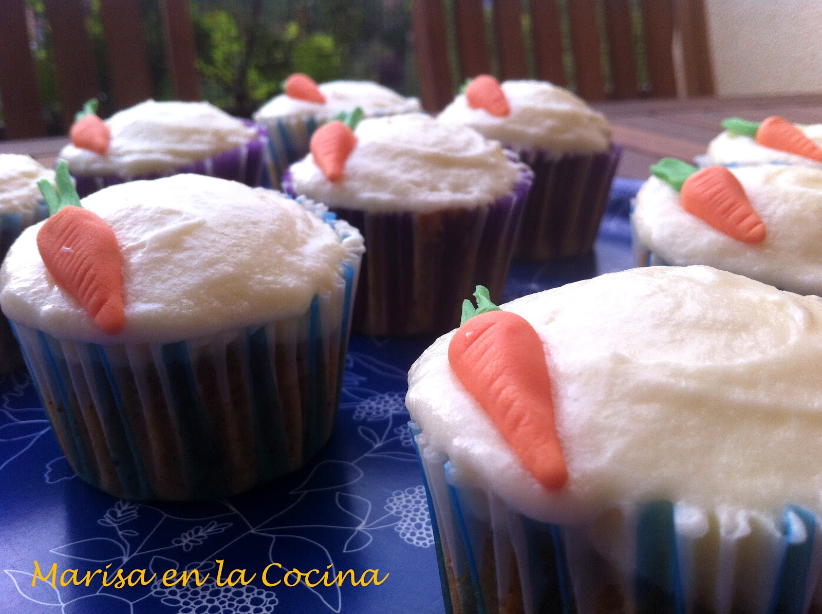 Cupcakes de Pastel de Zanahoria o Carrot Cake