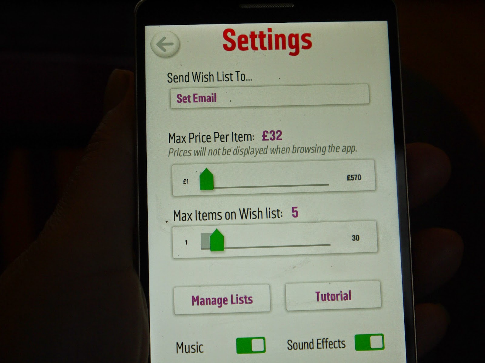 Inside the Wendy House My Christmas Wishlist App