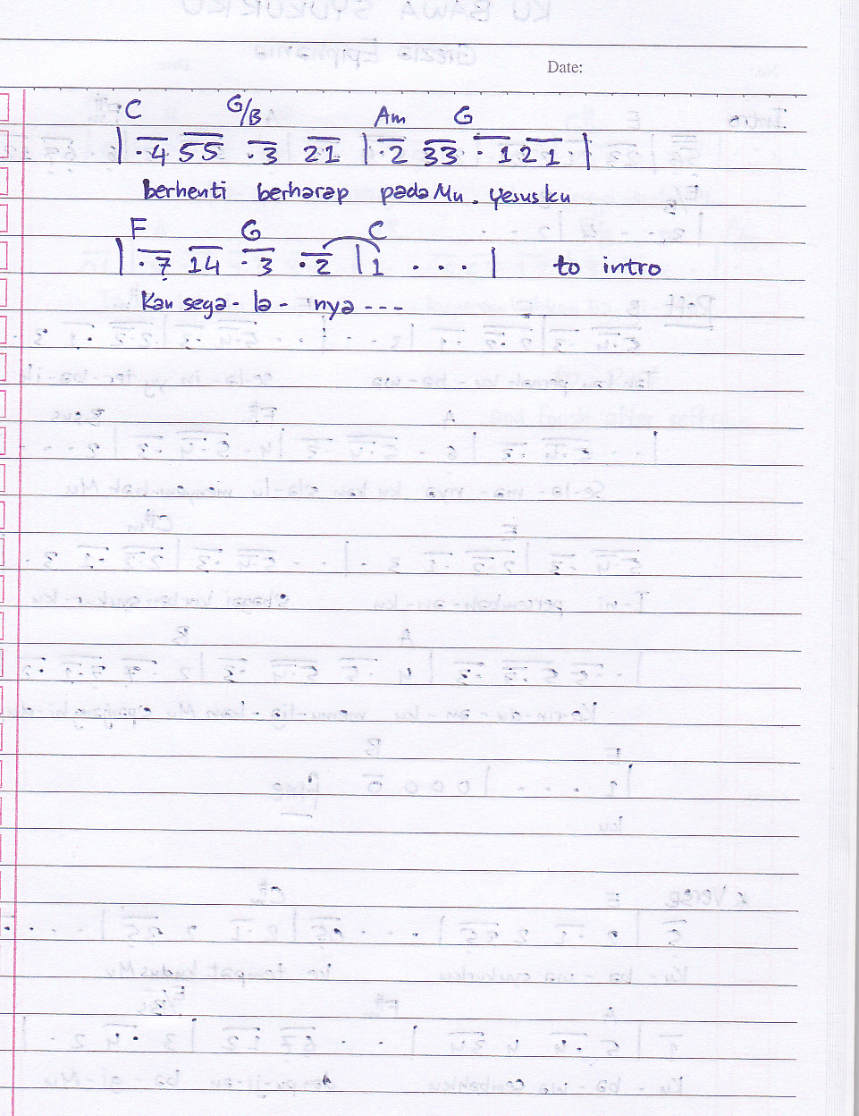 Lemari Hannes Bapaku Yang Baik Not Angka