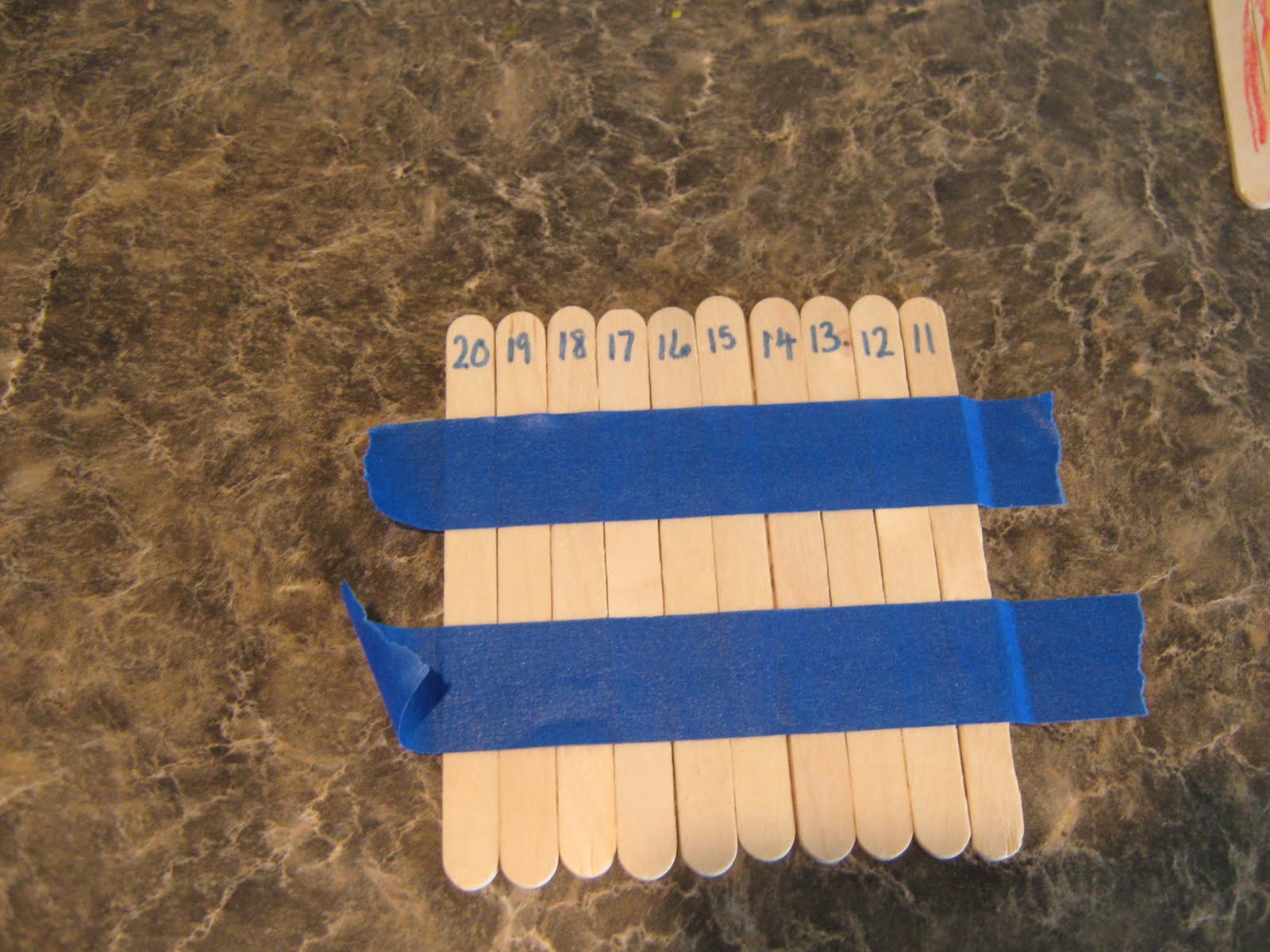 Almost Unschoolers Popsicle Stick Rainbow Counting Puzzle