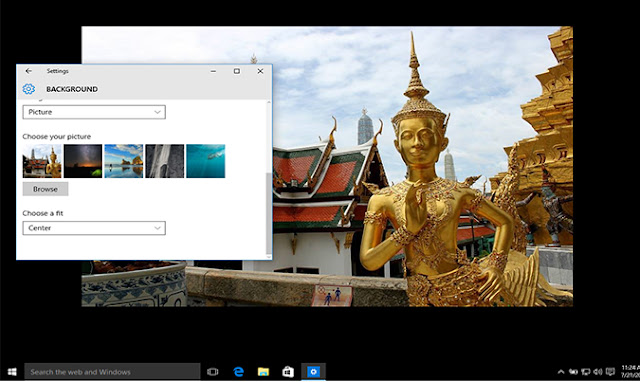 langkah terahkir mengganti background Windows 10