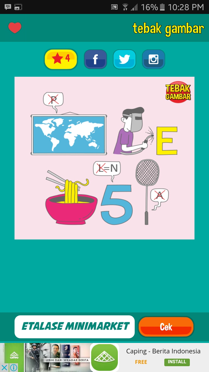 Jawaban Tebak Gambar Beserta Gambarnya Level 42 (New