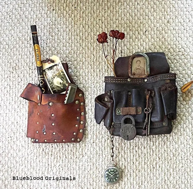Create cool storyteller tool belt art with all the things you love! By Blueblood Originals featured on I Love That Junk