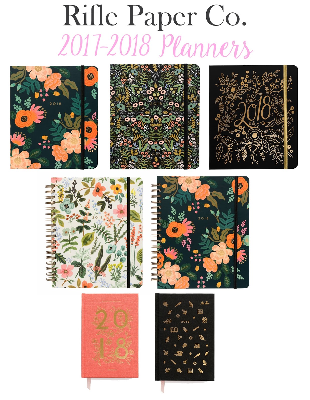 File to Style 20172018 RIFLE PAPER CO. PLANNERS