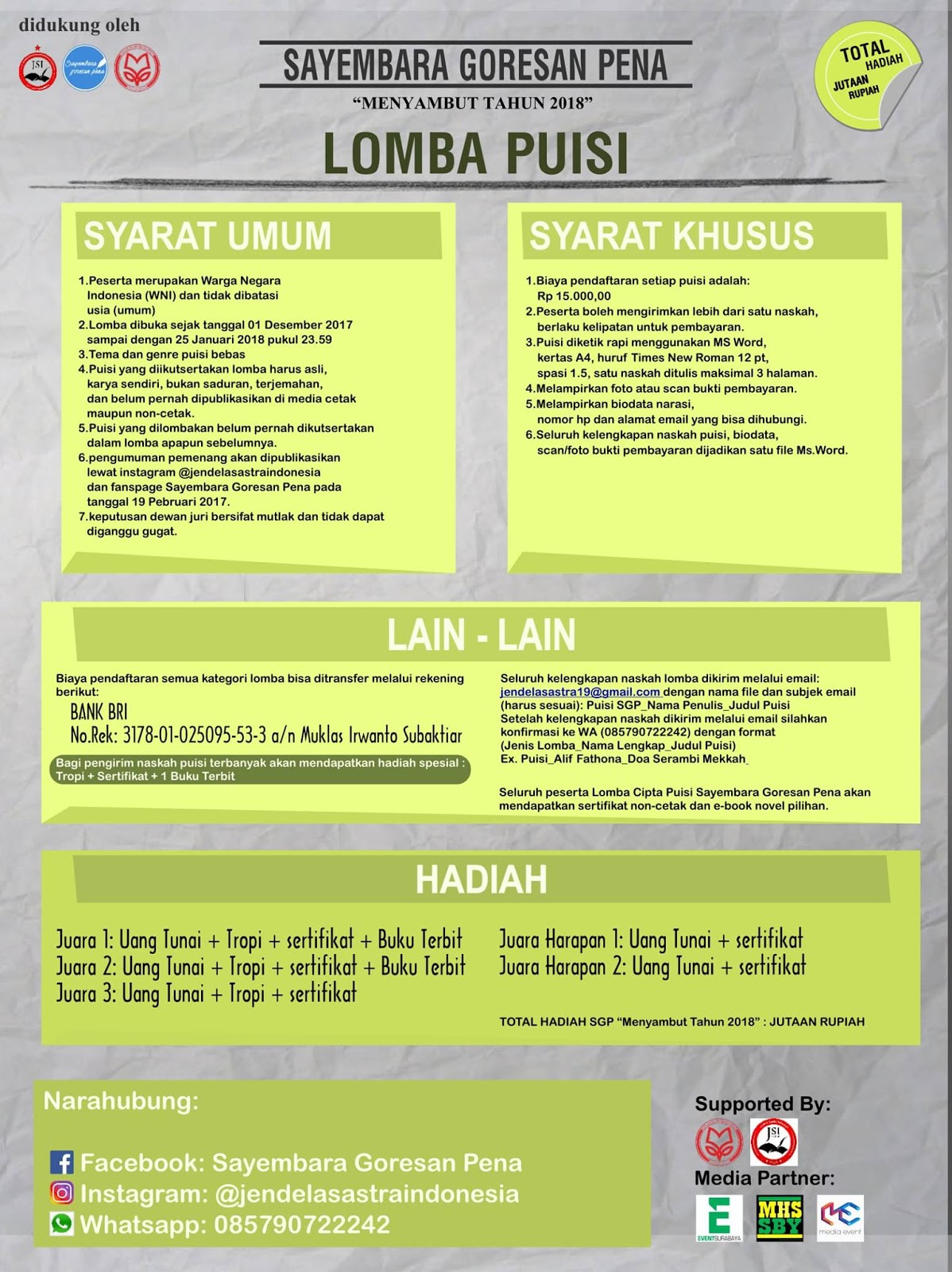 Lomba essay 2018 gratis untuk umum 07 image