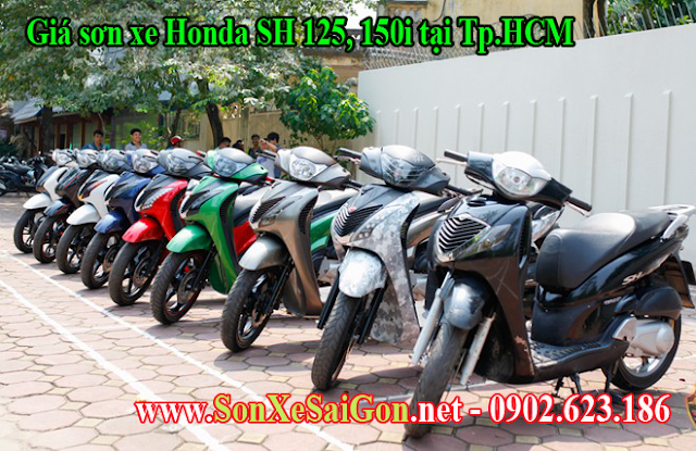 Giá sơn xe máy Honda SH 2010 tốt nhất tại Tp.HCM