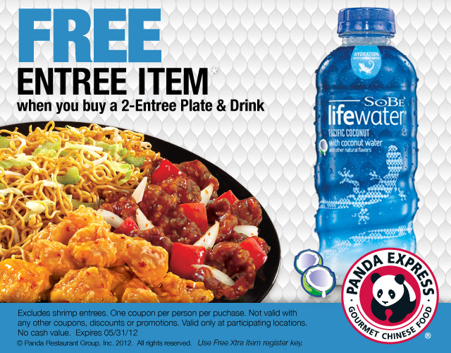 Arizona Families Panda Express Coupon Free Entree with Purchase