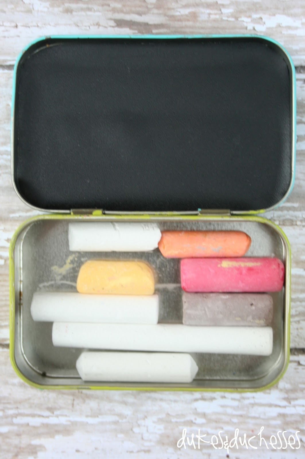 Upcycled OntheGo Chalkboard Box Dukes and Duchesses