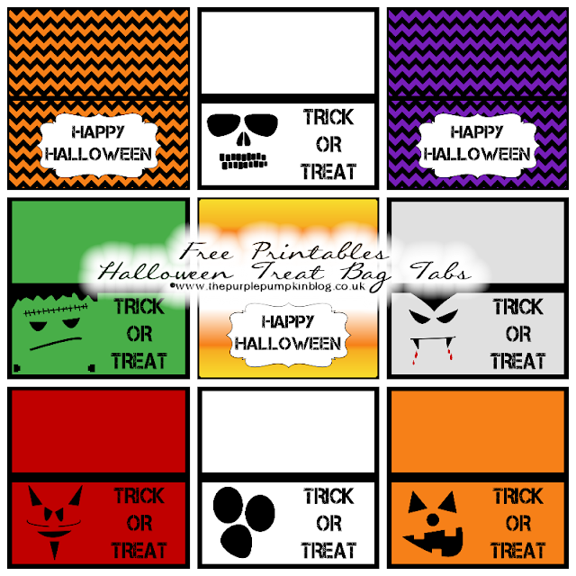 Free Printables!! Halloween Treat Bag Tabs - perfect for a frugal Halloween party because they're FREE to download + tons more Halloween printables!