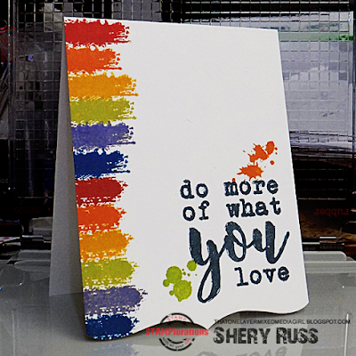 Do What You Love and Choose Happy stamps (from the Say It Big series)