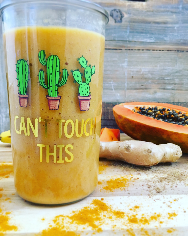Licuado de papaya y guineo