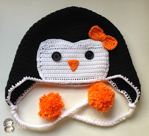 Gorro Pingüino a Crochet, Patrón español Manualidades
