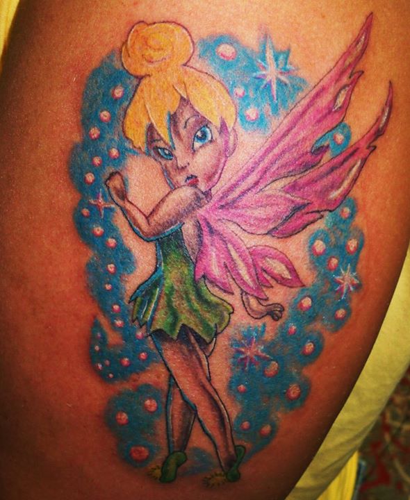 Tattoos Designs, Pictures And Ideas: Colored Fairy Tattoo