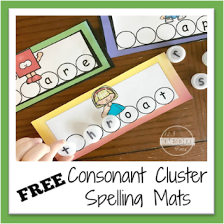 consonant cluster spelling mats consonant cluster spelling mats