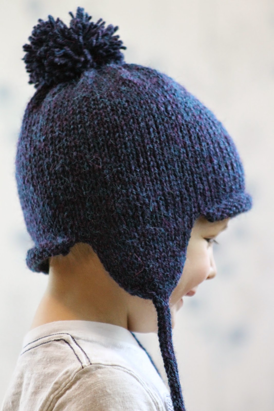 Baby Hat With Ear Earflap Hat Knitting Pattern Straight Needles