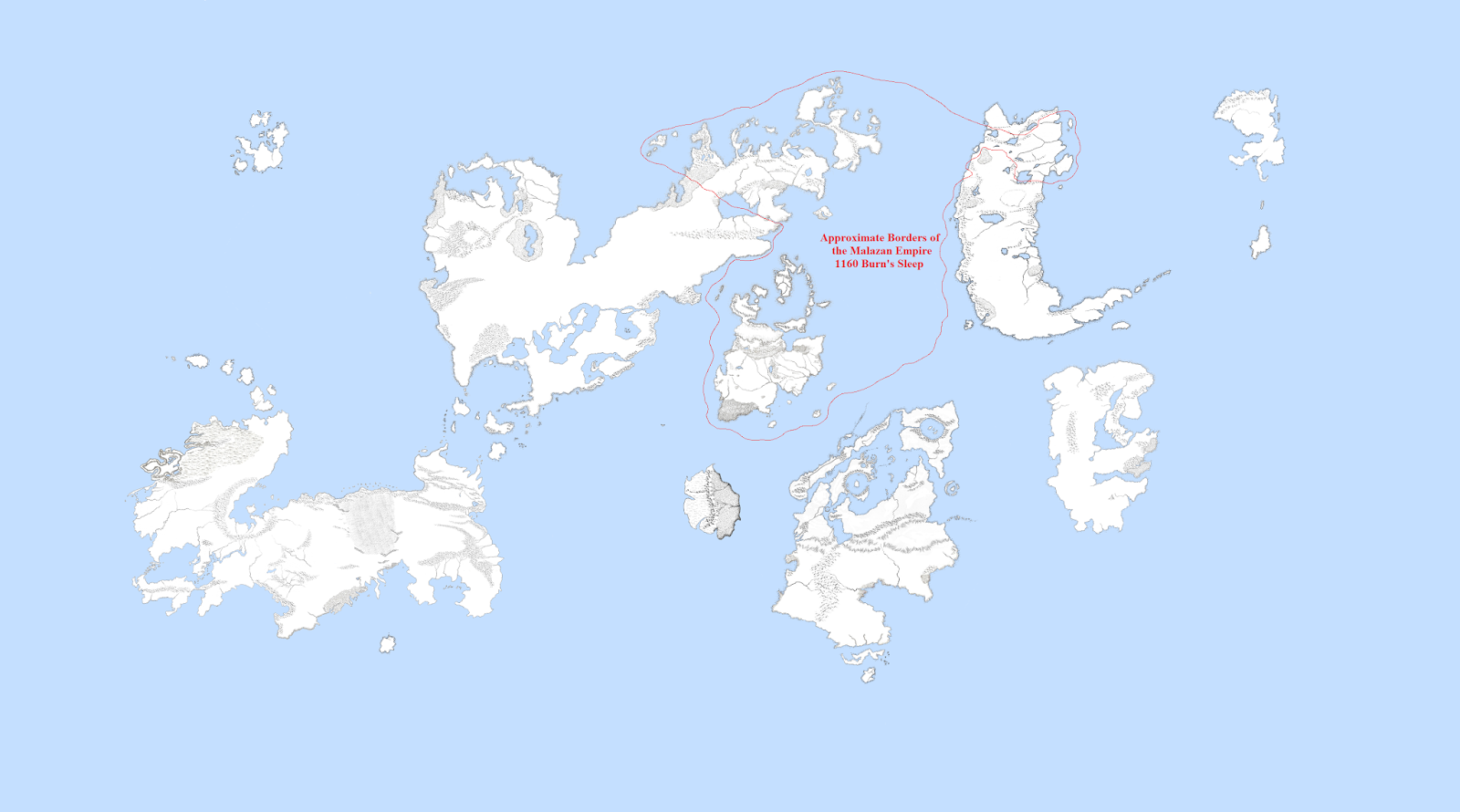 This maps shows the Empire in firm control of Quon Tali (its home continent...