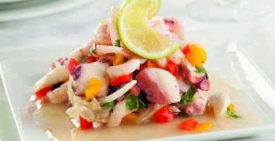 receta ceviche mariscos peruano