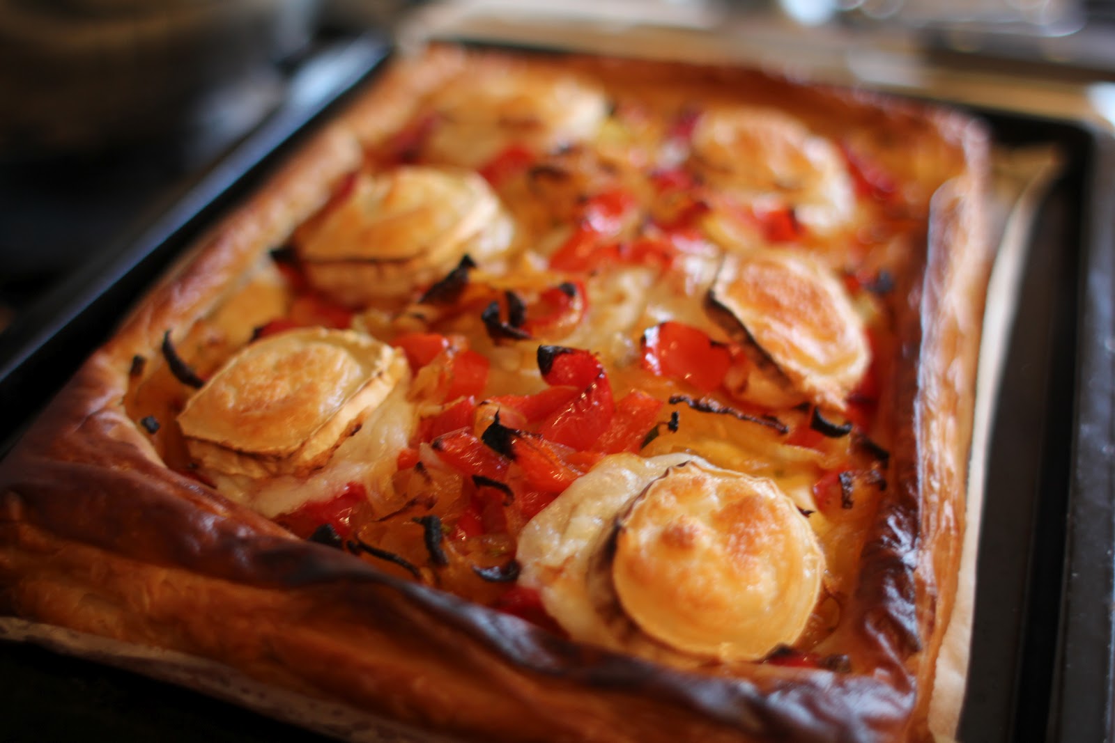 mamacook Pepper, Onion and Goats Cheese Tart