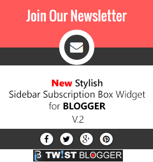 Stylish Sidebar Subscription Box Widget For Blogger