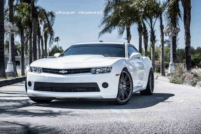 2015 Chevy Camaro Fitted With 22 Inch BD-2’s in Matte Graphite - Blaque Diamond Wheels