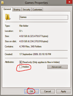 How to Unhide a file or Folder