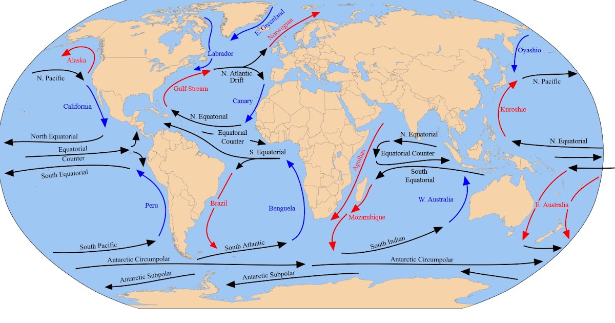 Cold Ocean Currents Diagram