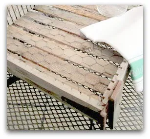 wooden crate with chickenwire