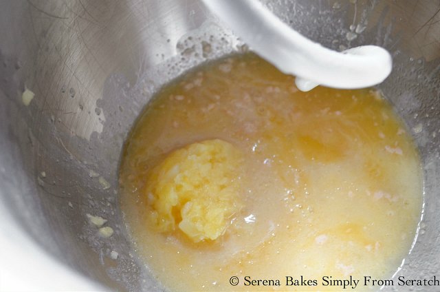 Hawaiian Rolls recipe add crushed pineapple and pineapple juice to yeast from Serena Bakes Simply From Scratch.