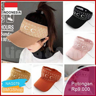NAG079 Topi Perlindungan Matahari Uv Knit Visor Murah Bmgshop