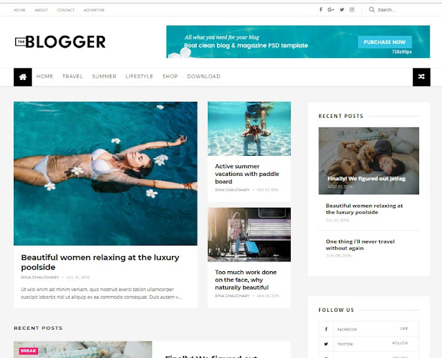  Responsive free Blogger Template
