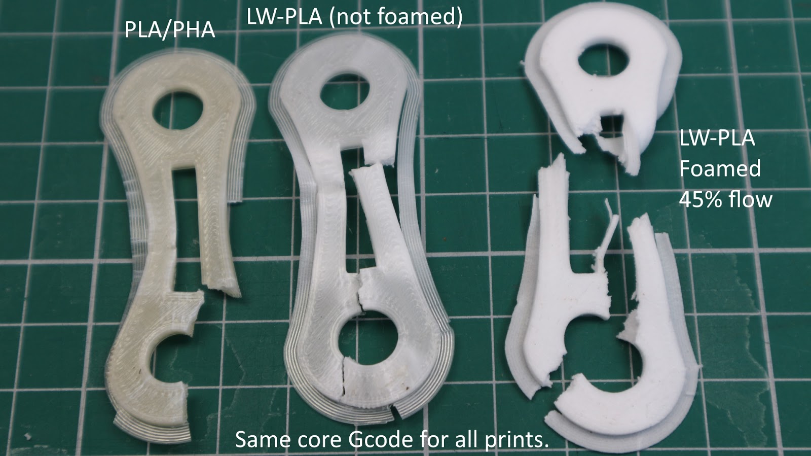 Reprap development and further adventures in DIY 3D printing: ColorFabb LW- PLA Expanding Foaming Plastic Filament for 3D Printing - Part 1 Testing and  experimentation