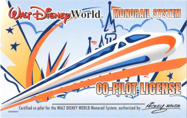 Walt Disney World Monorail Co-Pilot License