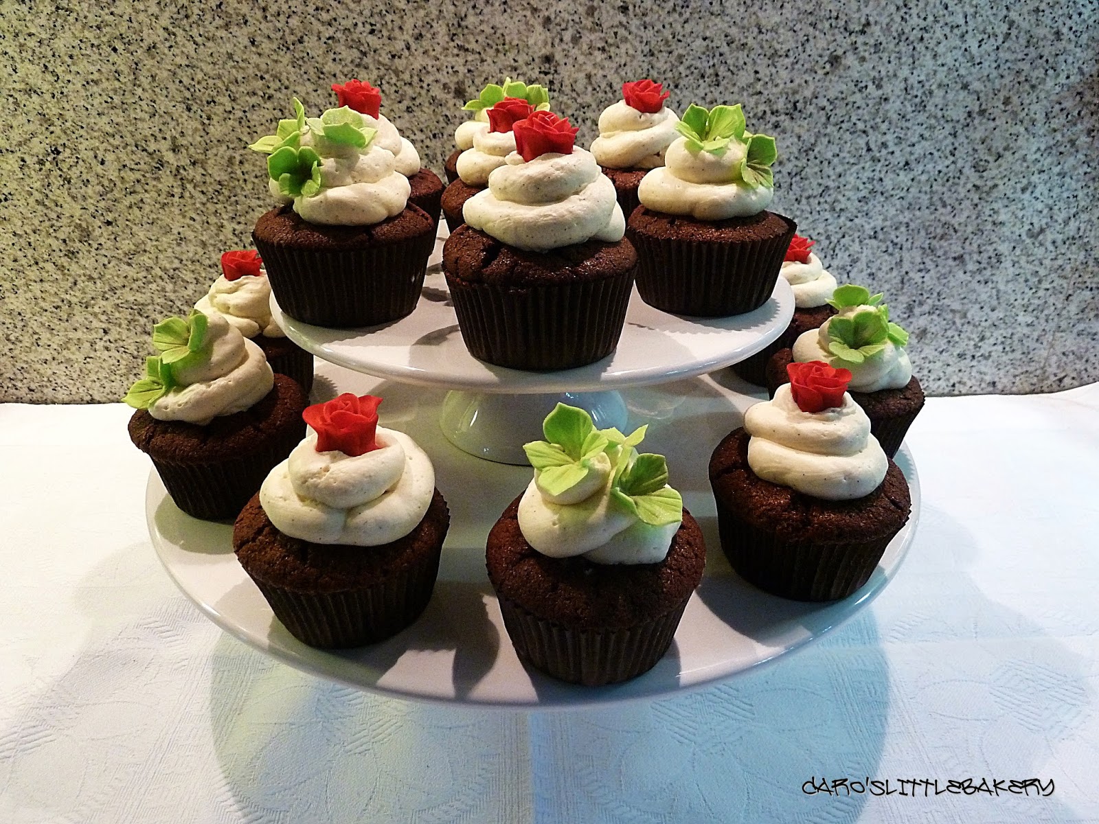 Caro&amp;#39;s Little Bakery: Schokoladen-Vanille-Cupcakes