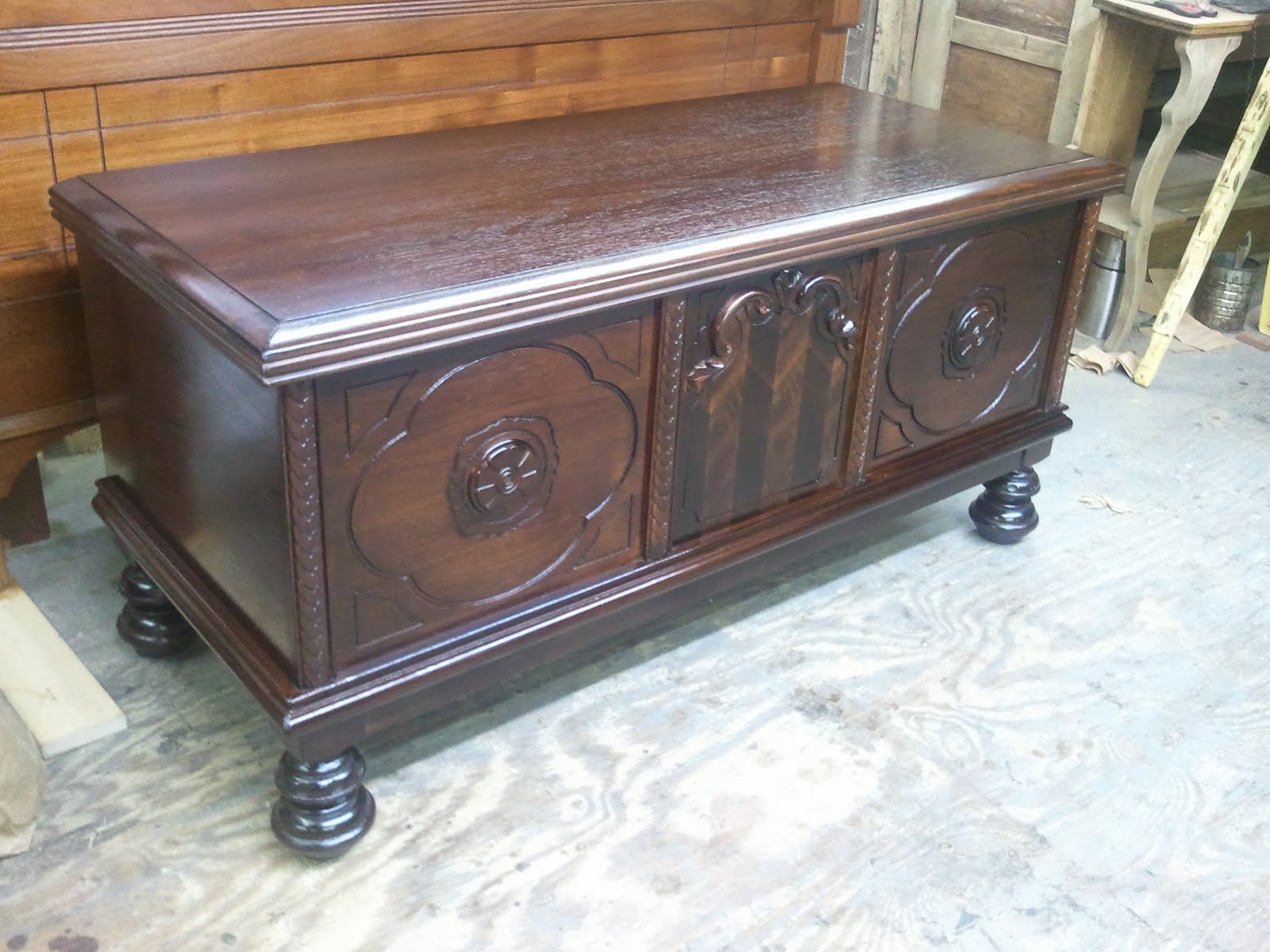 John Mark Power, Antiques Conservator Ed Roos Cedar Blanket Chest