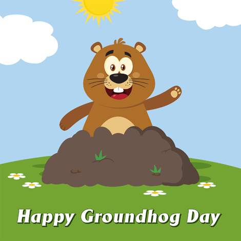 A Breath of Spring in Winter With Awesome Groundhog Day Clipart from ...
