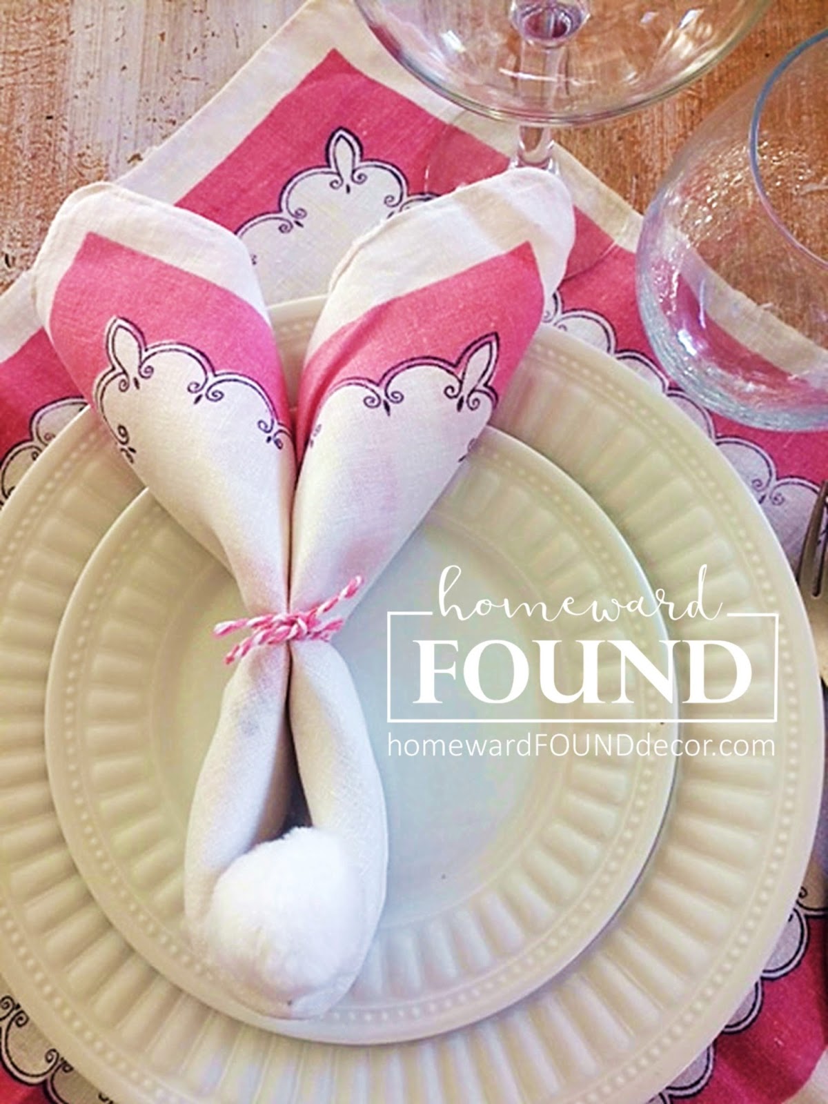 Tutorial 'Bunny Ears' Napkins! homeward found decor